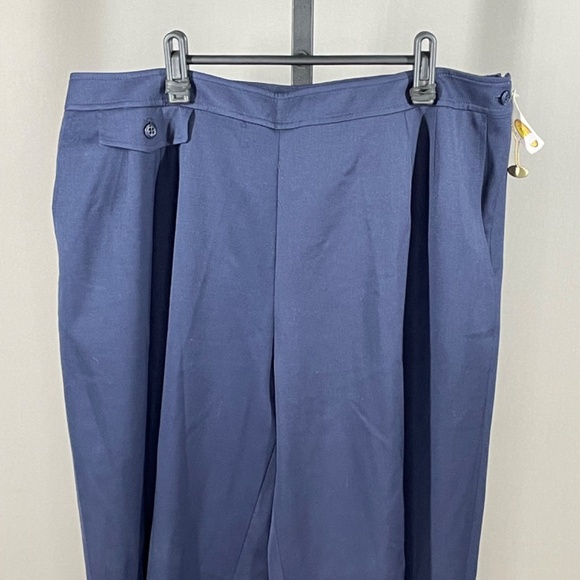 NEW Talbots Pants Womens 20 W blue straight leg vintage classic business casual - Picture 2 of 11